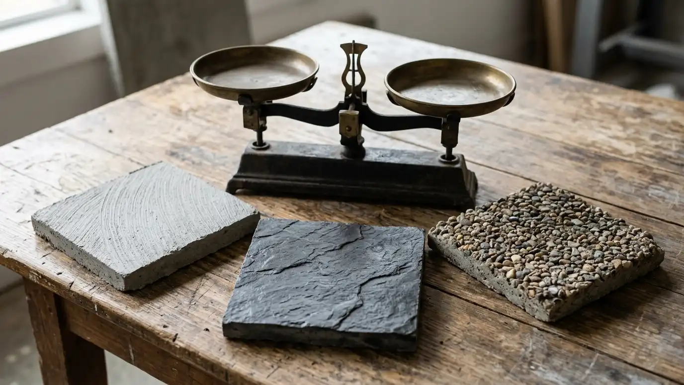 Concrete Finish Comparison: Plain, Stamped and Aggregate preview